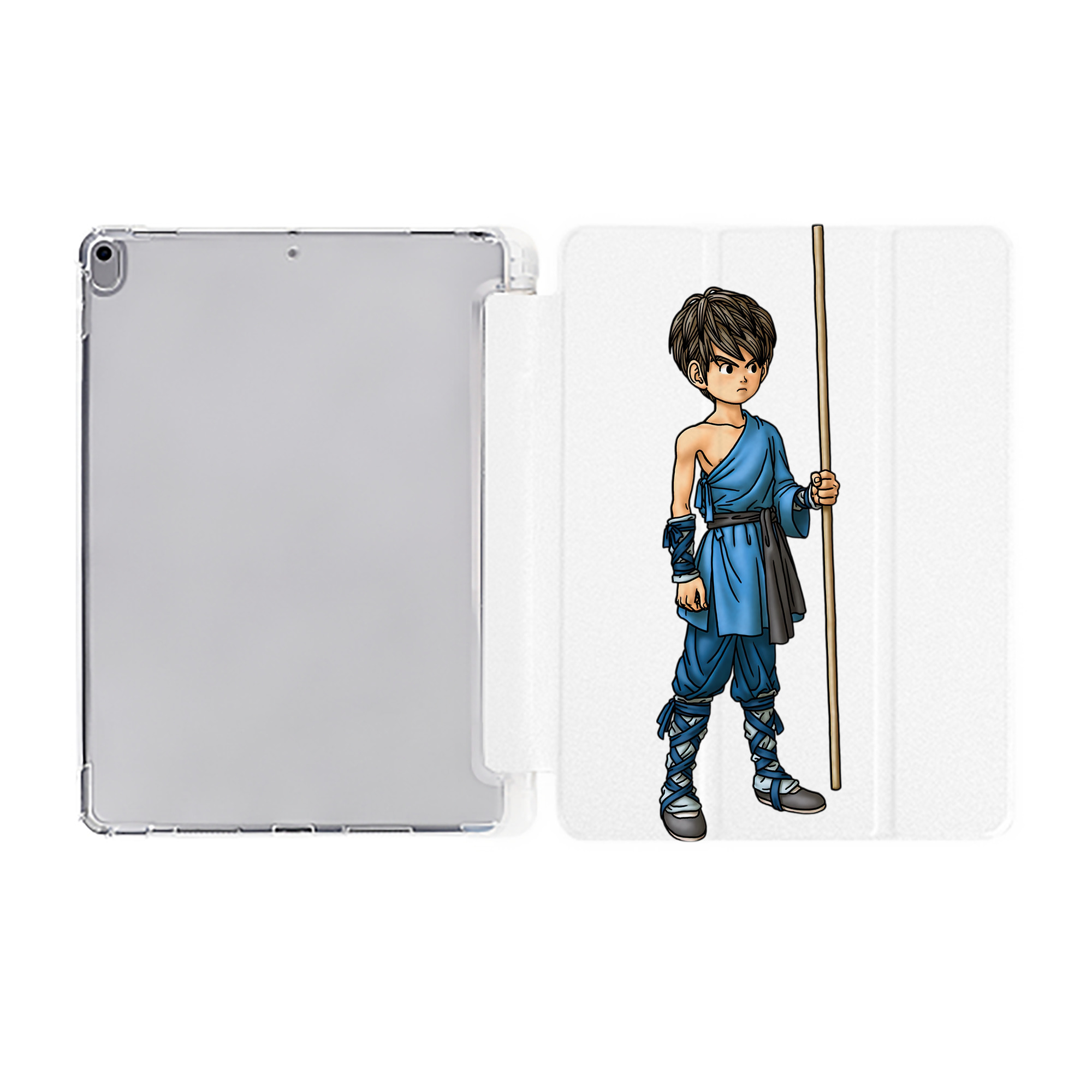 （画像用） ドラゴンクエスト Doragon Kuesuto Dragon Quest IPad ケース ペン収納付き 三つ折りスタンド PUレザー×シリコン 対応機種9.5/10.5/10.9インチ